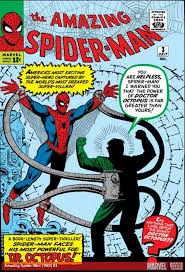 Spider-Man enfrentando a varios villanos en plena acción, protegiendo Nueva York.